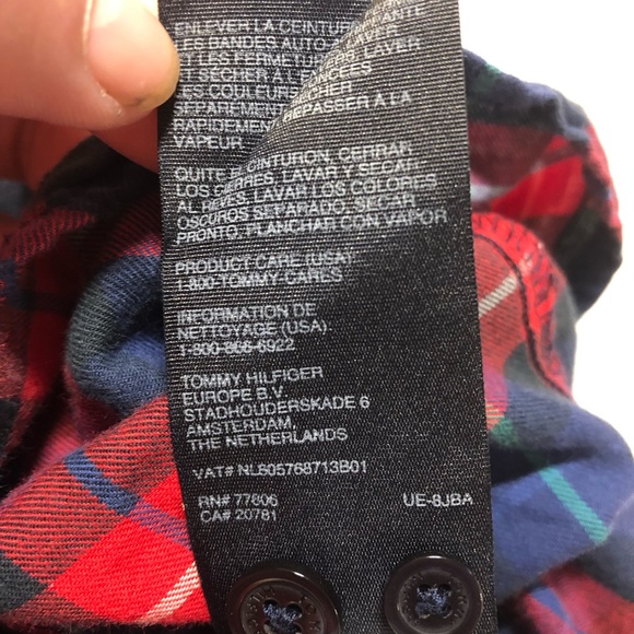 Tommy Hilfiger Plaid Long Shirt Dress with side pockets Ladies Medium - Picture 3 of 10